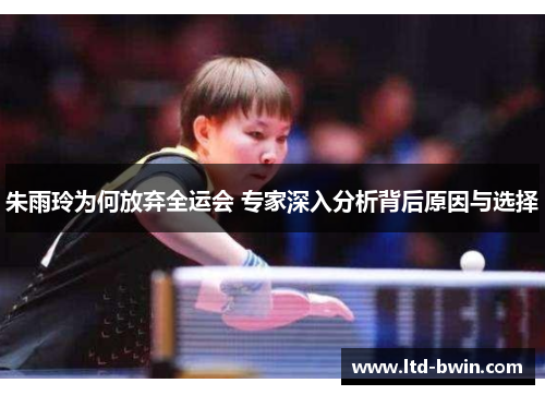 朱雨玲为何放弃全运会 专家深入分析背后原因与选择